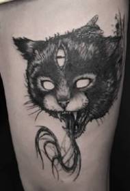 Dark Cat Tattoo - 9 Dark Cat Style Tattoo Patterns