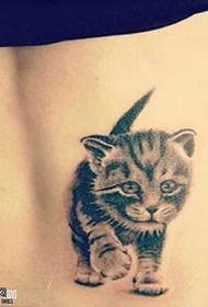 Waist cat tattoo pattern