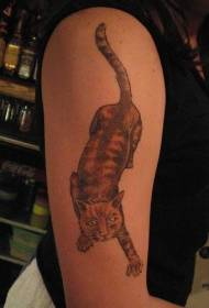 Arma un patrón de tatuaje de gato salvaje