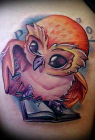 Módní Tattoo Show: Cartoon Owl Tattoo Pattern