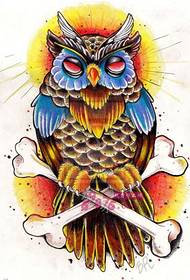 Creative Owl Tattoo Manuscript Picture