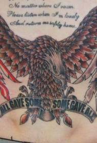 American flag eagle commemorative tattoo pattern