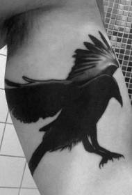 Groot zwart adelaarsvogel tattoo patroon