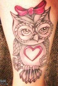Cute cute owl tattoo pattern