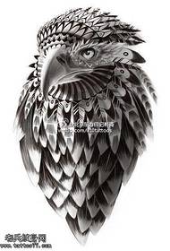 Manuscript realistic eagle tattoo pattern