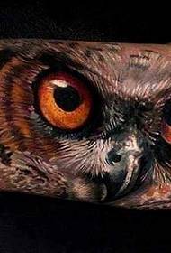 Trendy owl tattoo pattern