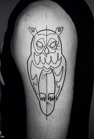 Owl tattoo pattern on the shoulder