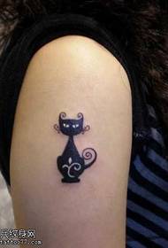 Arm totem cat tattoo pattern