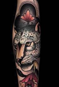 Мала животна тетоважа повеќекратна едноставна линија боја тетоважа мало животно шема тетоважа