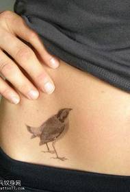 Belly a bird tattoo pattern