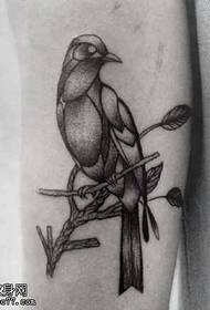 Bird tattoo pattern on the arm