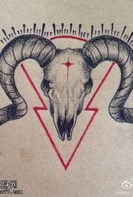 Photo manuscrite tatouage antilope frêne noir