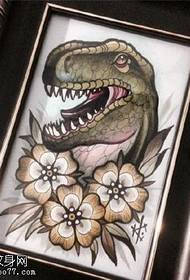 Manuscript dinosaurus tattoo patroon