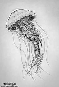 Manuscript jellyfish tattoo pattern