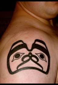 Big arm tribe bear totem tattoo pattern
