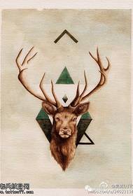 Ilustracija tetovaže antilopa