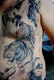 Very amazing classic personality tiger head tattoo