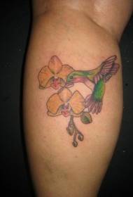 Kayan launi na ƙwallon ƙafa da ƙirar tattoo hummingbird