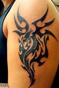 Arm dragon totem tattoo pattern