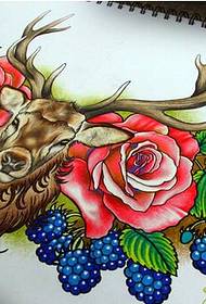 Exquisite fashion good looking elk tattoo manuscript picture picture