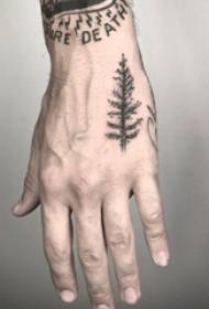 Plant tattoo, a plant tattoo pattern filled with fresh breath