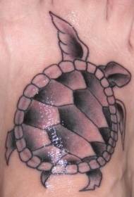 Black gray style turtle tattoo pattern