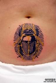 Abdominal lille frisk linje kombination insekt tatoveringsmønster