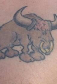 Мультфільм малюнак татуіроўкі быка