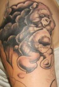 Felhő és a medve tetoválás minta