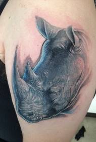 Реалістичні татуювання візерунок носорогів