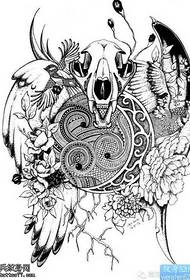 Рукапіс малюнка татуіроўкі антылопы