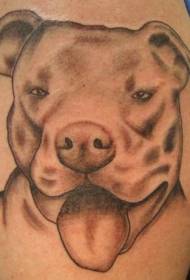 Dog tattoo picture with tongue out