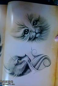 Cat tattoo pattern