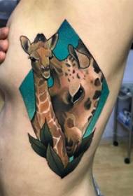 Giraffe tattoo qauv ntau yam ntawm cov yeeb yuj tattoo tsiaj giraffe tattoo qauv