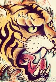 The color tiger head tattoo manuscript works by the tattoo show