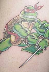 Krāsu ninja bruņurupuča tetovējuma attēls