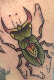 Beetle Green me model tatuazhi simbol 140165 @ Modeli tatuazh i insekteve dhe tatuazheve me letra