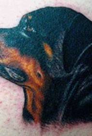 Realistic Rottweiler tattoo pattern