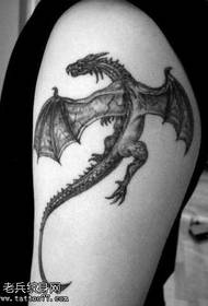 Arm dragon tattoo pattern