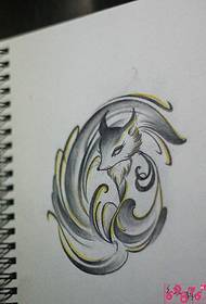 Little fox pattern tattoo manuscript picture