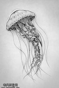Rukopis modni uzorak tetovaže meduze