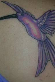 Imagen de tatuaje de colibrí de color de hombro