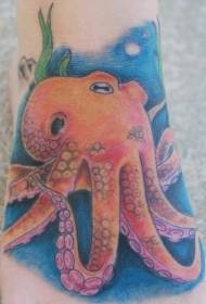 Намунаи Tattoo Octopus дар об ранги пой
