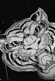 Tiger head tattoo manuscript picture provided by tattoo