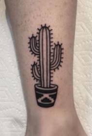 Umfuziselo we tattoo yomqondiso we-cactus