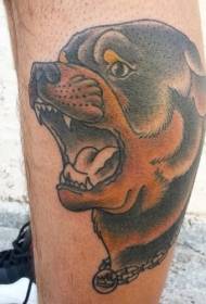 Kalf Rottweiler Tattoo patroon