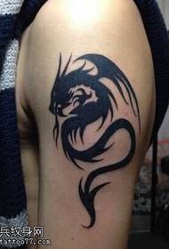 Arm dragon totem tattoo pattern