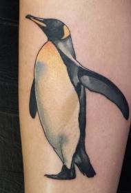 Pootkleur realistische realistische penguin tattoo foto