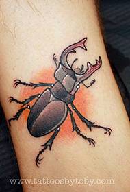 New school beetle tattoo pattern