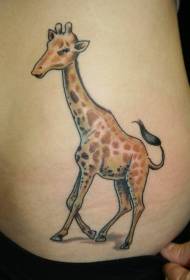 Beautiful cartoon giraffe tattoo pattern